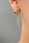 Heliophilia Silver Pendientes de Metal con Circonita Oro CKP9351